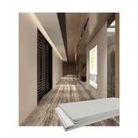 Panneaux muraux en WPC imitation bois, aspect béton ondulé décoratif