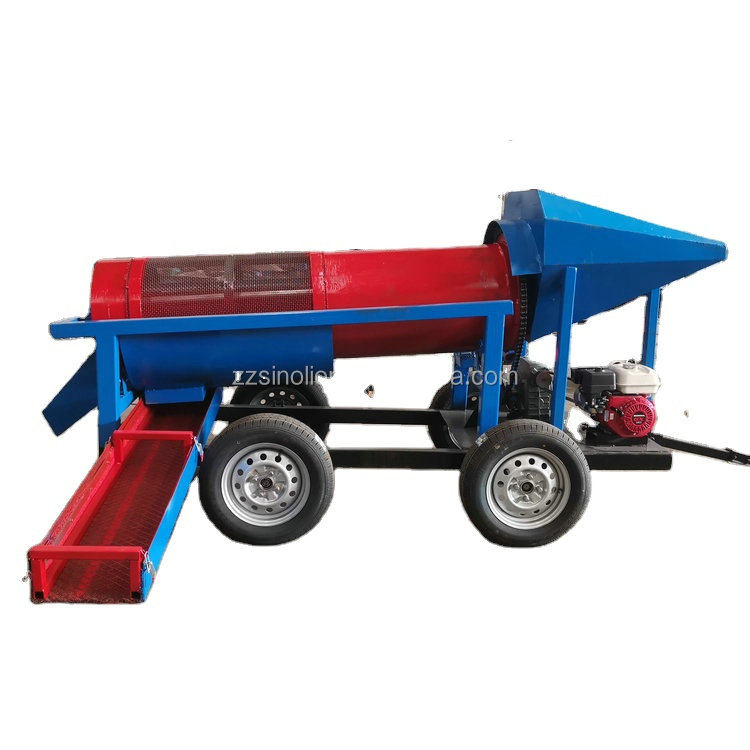 Gold mining equipments rotary scrubber mobile gold trommel screen for sale
