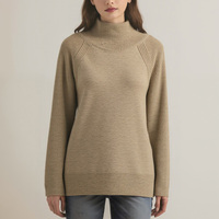Pull col roulé côtelé 100 % laine pour femme, épais et chaud, tricot torsadé, décontracté, hiver, vente en gros, tricotage haut de gamme, best-seller