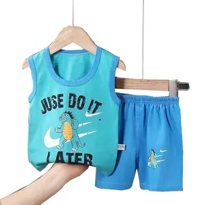 Bán Buôn Hỗn Hợp Mùa Hè Chàng Trai Cô Gái Trẻ Em Tank Top Quần Short May Cổ Phiếu Rất Nhiều Quần Áo Set