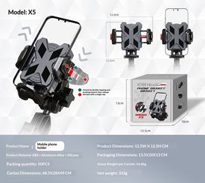 Supporto Antivibrazione per <span class=keywords><strong>Telefono</strong></span> da Moto 2-in-1 per Manubrio e Specchietto, Staffa Antiurto per Navigazione Bici e Moto per Vendita B2B all'Ingrosso - Product Image 5