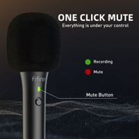 FIFINE TANK2 USB/XLR Dynamisches Mikrofon für Podcast-Aufnahmen Studio-Handmikrofon mit Tischständer für Gesang