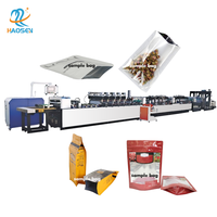 Machine de fabrication de sac à fermeture éclair de qualité alimentaire, ligne de production de sac à 3 joints latéraux pour le lait de pain de poitrine à fond plat