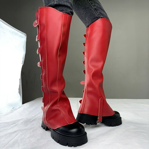 Étui en cuir véritable personnalisé de haute qualité, demi-guêtres, prix d'usine, sacs de jambières équestres en cuir de vachette LHC-0056 - Product Image 1