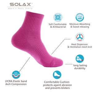 <span class=keywords><strong>SOLAX</strong></span> Performance Laufsocken Atmungsaktiv Schnelltrocknend COOLMAX Baumwolle Gestrickte Jacquard-Technologie Digitaldruck Individuell Anpassbar - Product Image 6