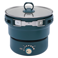 Ensemble de cuisson électrique portable, antiadhésif, détachable, économe en énergie, avec mini-casserole, poêle à frire et mini-rechaud, température réglable, pour camping et usage domestique