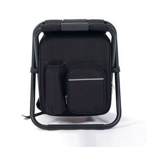 Folding Camping Chair Stool with Tackle <b>Bag</b> <b>Waterproof</b> Oxford Fabric & Alloy Steel - Product Image 2