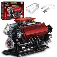 Ensemble de blocs de construction moteur V8, 773 pièces, kit de modèle MOC motorisé, jouet mécanique STEM pour adultes et collectionneurs, vente en gros