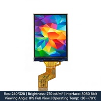Module LCD TFT TMK 2,4 pouces 240x320, interface parallèle 8080 8 bits, écran IPS à vision complète 270 cd/m², rétroéclairage LED intégré