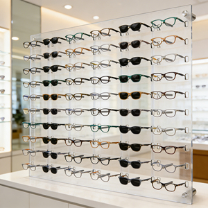 Espositore Personalizzato in Acrilico per Occhiali da Sole, Organizzatore da Parete per Negozi di Ottica - Product Image 2