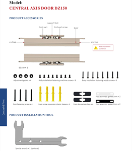 Гидравлический самозакрывающейся Дверной доводчик современного дизайна с регулируемым шарнирным шарниром с пружиной пола 150 кг для отелей - Product Image 4