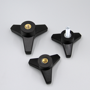 Boutons à trois bras en bakélite <span class=keywords><strong>plastique</strong></span> noir, résistants à la rouille, surface lisse, personnalisables - Product Image 1
