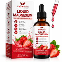 Magnesium Cair Label Pribadi Glycinate Taurate 1000mg Cairan Oral Relaksasi Tidur Pemulihan Otot Kesehatan Pencernaan