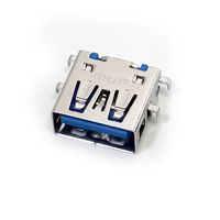 Conector USB A/F 3.1 MUP 9P de Montaje Medio H2.11, Tipo A, Ángulo Recto, SMT para PCB, Receptáculo Hembra, Mayor Fiabilidad, Varios Colores Opcionales