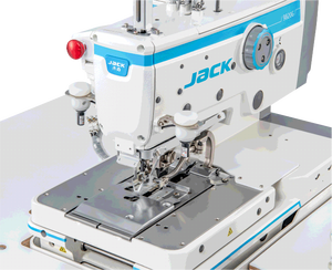 เครื่องเย็บรังดุมอัตโนมัติคุณภาพสูง รุ่น Jack 9820 แบบคอมพิวเตอร์ พร้อมระบบขับเคลื่อนโดยตรง ราคาเครื่องเย็บรังดุมมือสอง - Product Image 4