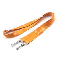 Lanyard Polyester Sublimasi Custom dengan Lobster Clasp, Cetak Logo Warna, Tali Leher, Tempat Kartu ID untuk Konferensi/Acara