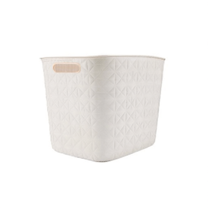 Cesta plastica riciclata Cube (28x28x27cm) SOFTEX Bianco gesso K258713 - Product Image 2