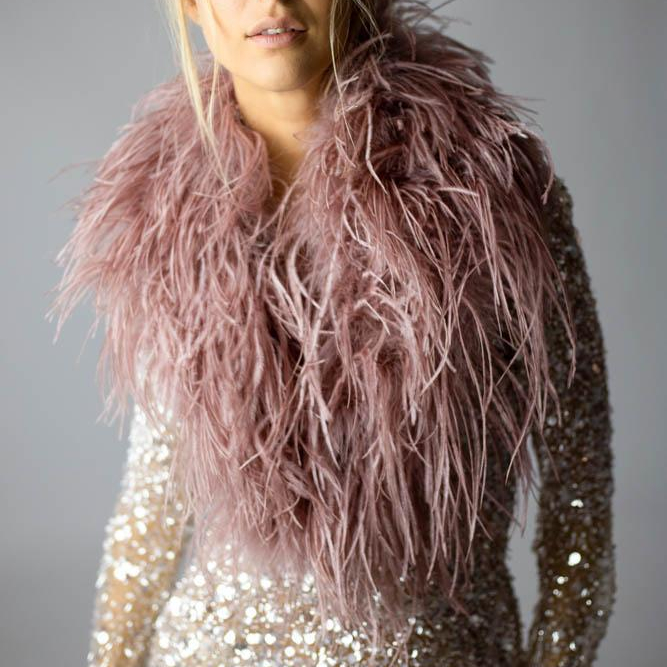 Оптовая продажа с завода, Высококачественный меховой шарф из страусиных перьев