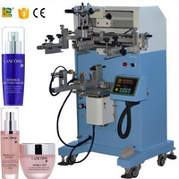 Impresora de Pantalla Cilíndrica Semiautomática Compacta para Botellas Redondas, Tubos de Lápiz Labial y Filtros de Aceite