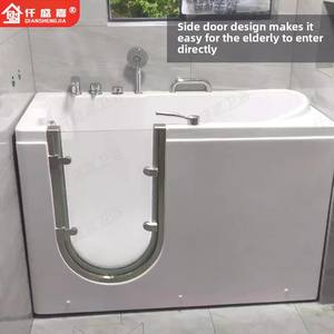 オープンドアバリアフリー横開放ウォークインバタブ高齢者用スタンドアローン入浴バスタブ座りマッサージ付き - Product Image 3