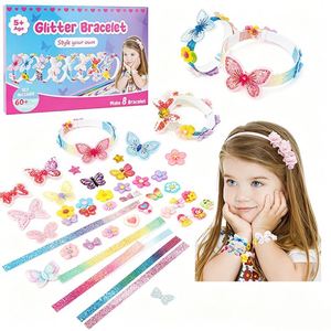 Sweet Bow Headband Set Kids DIY Hair Accessories Butterfly Star <b>Flower</b> <b>Sticker</b> Craft Holiday Gift Box Bulk Pack - Product Image 1