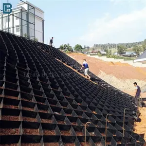 HDPE Geocell Gravel For Retaining Wall Slope Protection Smooth Texture Geocell