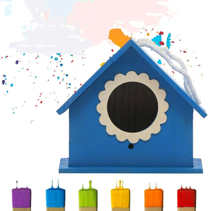 Nichoir en bois suspendu pour extérieur, jardin, patio, boîte à nids décorative, nichoir pour oiseaux - Product Image 2