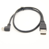 Micro USB Up Down Ieft sudut kanan bawah, BM ke AM USB 2.0 kabel ekstensi Data