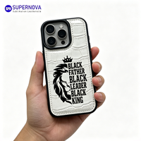 Étui de téléphone portable en similicuir avec impression UV Supernova, étui de téléphone portable à graver au laser, support de téléphone vierge pour gravure laser