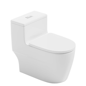 WC intelligent en céramique à siphon, chasse d'eau 3L, double chasse, à poser au sol avec grand tuyau anti-odeur pour petit appartement - Product Image 2