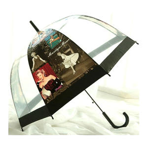 OEM personnalisé 28 pouces 8K impression dôme poignée ronde rose <span class=keywords><strong>transparent</strong></span> <span class=keywords><strong>parapluie</strong></span> - Product Image 1