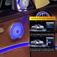 Couverture de haut-parleur de porte de voiture, décoration de haut-parleur, garniture de haut-parleur, accessoires intérieurs pour Mercedes Benz W205 W213 X253 GLC, éclairage ambiant