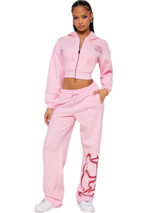 Conjunto de Sudadera con Capucha y Pantalones Deportivos de Cintura Alta, Ajustados y Cortos, Estilo Casual para Invierno - Product Image 1