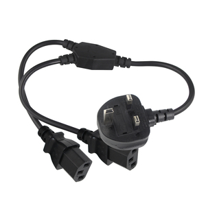 อะไหล่1.0MM2 3.3ฟุต2 in 1 NEMA-5-15P เป็น2 x ซ็อกเก็ต C13 IEC 1ถึง2ตัวแยกสายไฟต่อขยาย - Product Image 1