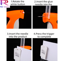 Kit de pistolet à étiquettes robuste, directement de l'usine, avec 5 aiguilles et 1000 attaches pour l'application d'étiquettes de prix sur vêtements