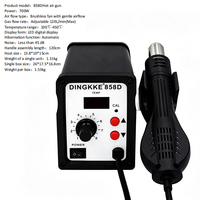 Pistola de Aire Caliente Eléctrica Profesional de Alta Calidad con Control de Temperatura 858d, Estación de Soldadura Digital con Temperatura Constante