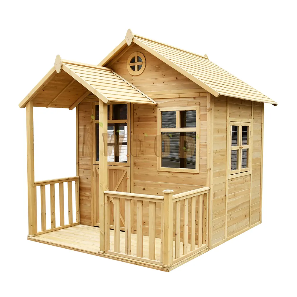 garden play kids house wooden outdoor playhouse for children with balcony