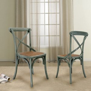 Sedia da Pranzo Impilabile in Metallo Stile Rustico Vintage con Schienale a Croce per Ristorante, Bistrot, Soggiorno e Uso in Parco - Product Image 4