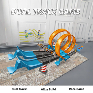 Set de Vías de Tren Elásticas de Plástico 3 <span class=keywords><strong>en</strong></span> 1 con 4 Coches para Niños de <span class=keywords><strong>5</strong></span> a <span class=keywords><strong>7</strong></span> Años, Escenas de Ferrocarril y Juego <span class=keywords><strong>en</strong></span> Interiores - Duradero y Flexible - Product Image 3