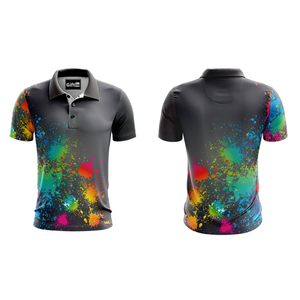 Polyester Golf Full Print Custom logo Sports Running Polo-shirt Printing Mens Blank Dye Sublimation Polo Shirt