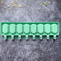 Candyer Nouveau Moule à Glace en Silicone à 8 Cavités, Moule à Sucettes Glacées, Bac à Glaçons, Outils et Accessoires de Cuisine, Moule à Gâteau, Moule à Chocolat