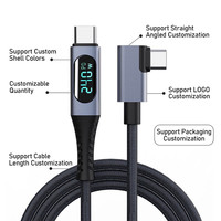 Cable USB Tipo C Magnético de Carga Rápida PD 240W con LED, Compatible con Teléfonos, 100W de Potencia, 2m de Longitud, Revestimiento de Nailon Inteligente