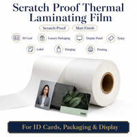 Film de plastification thermique anti-rayures finition mate pour cartes d'identité, emballages de luxe, panneaux d'affichage, étiquettes de billets, étiquettes volantes, impression