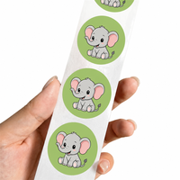 Label Perekat Bentuk Kustom Tahan Air dengan Logo untuk Kemasan Logistik Bisnis, Stiker Terima Kasih Hitam - Importir