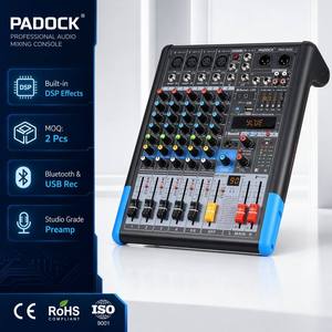 Consola de Mezcla de Audio Profesional <span class=keywords><strong>PADOCK</strong></span> de 8/12 Canales - Mezclador Digital con 99 Efectos DSP y Bluetooth -MT-6X - Product Image 2