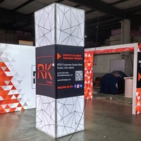 Stand de Exhibición Personalizado SEG Lightbox para Ferias Comerciales, 20x10 pies, Modular, Retroiluminado LED, con Marco de Aluminio, Portátil