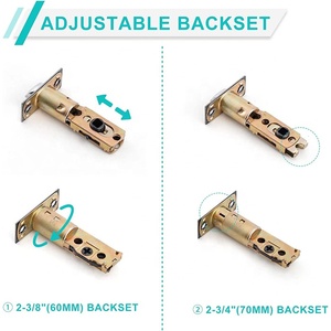 قفل مربع قابل للتعديل مقبض زنك للأماكن الرئيسية قفل أسود للأعمال الثقيلة قفل أنبوبي مقبض باب مع مسامير - Product Image 2