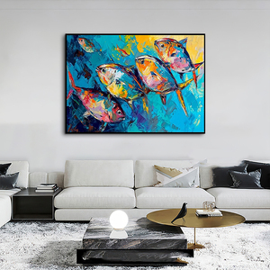 Animal encantador Graffiti Art Bream Fish pintura al óleo lienzo pared arte carteles impresiones decoración del hogar para sala de estar y dormitorio de niños - Product Image 3