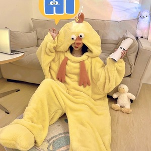 Cosplay piccolo giallo pollo Kigurumi pigiama pigiama di pollo giallo cartone animato pigiama pigiama con cappuccio tutina pigiama per adulti pigiama - Product Image 4