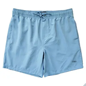 Shorts de praia masculinos personalizados de 4 vias para treino e treino, calção de banho à prova d'água para praia, calção de banho com 4 camisas, ideal para uso em grandes vendas